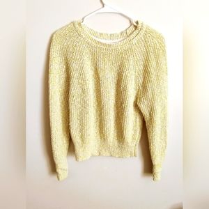 Free People Yellow Knit Sweater. Size Small/Petite